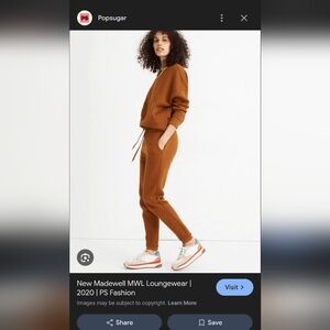 Madewell Women's Brown Sweatpants And Sweatshirt Set